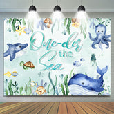 Oneder Der Meer Hai Wal Glücklich Geburtstag Hintergrund